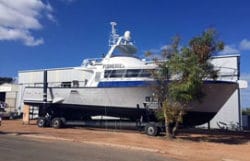 Fisheries Patrol Vessel Houtman at boatbuilder Dongara Marine in Western Australia