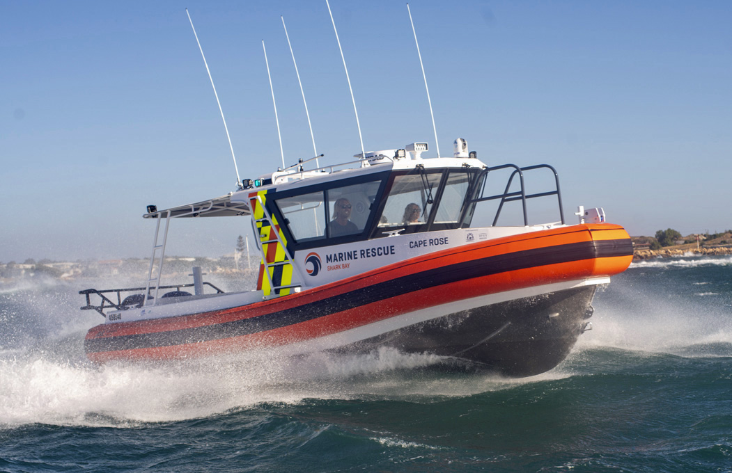 Custom RIB for Marine Rescue Shark Bay from boat builder Dongara Marine